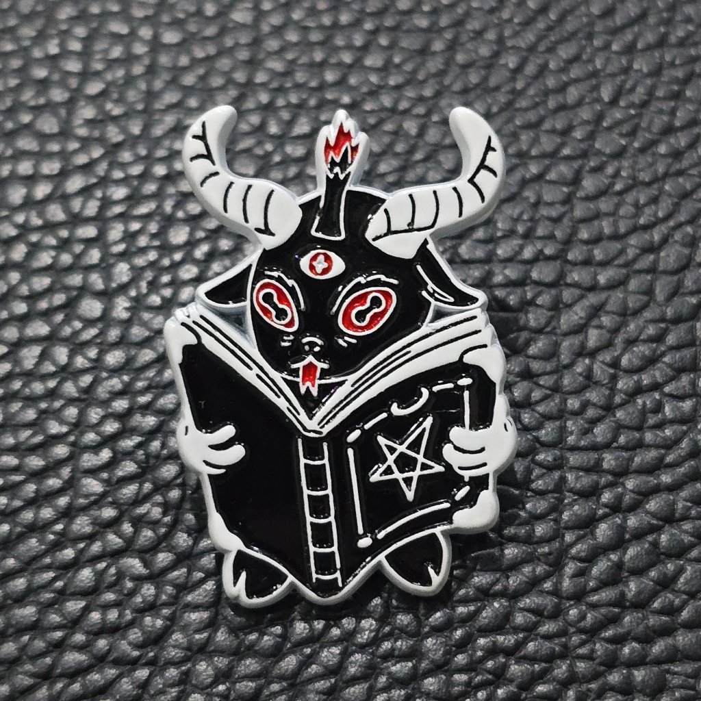 Killstar Fully Booked Enamel Pin Occult Cute Demon Spellbook Graphic Os